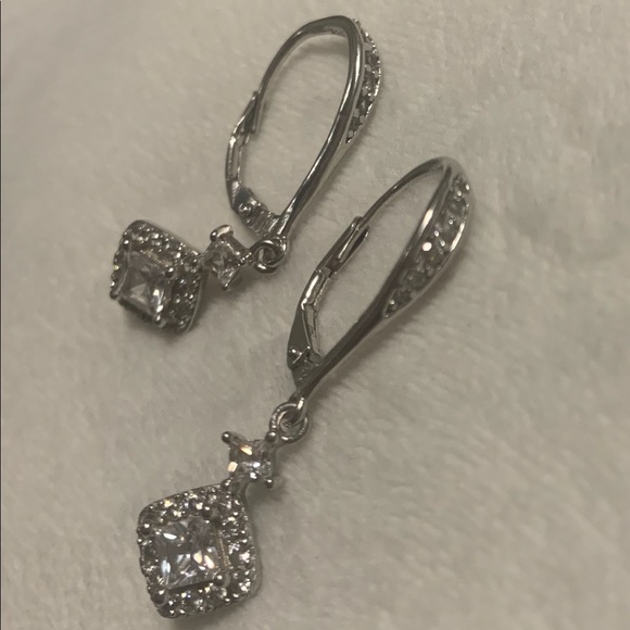 925 silver earrings w/ zirconia - Picture 2 of 3